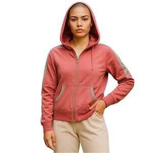 Vintage Gloria Vanderbilt 80s–90s Hooded Track Jacket L